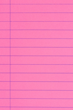 Retro pink lined school notebook paper background with copy space for your school messageの写真素材