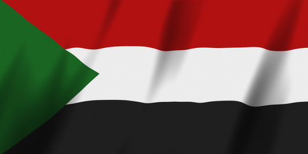 Sudan flag background for your Sudanese or patriotic messageの写真素材
