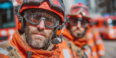 Rescue team rushes to help, 911, advertising, for news, emergency assistance a rescue operation. High qualityの素材