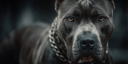 Police officer with dog, angry dog, pit bull and police, patrol dog, bloodhound, attack dog. High qualityの素材