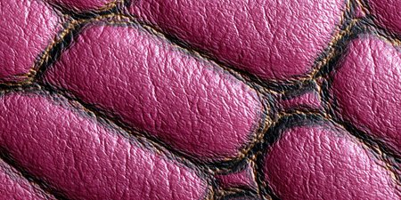 Close up of pink textured natural leather Colored Fabric Leather folded and luminated under moving Light, making epic amazing shadows on textured background. High quality photoの素材