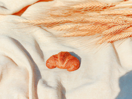 Aesthetic Morning breakfast, croissants, food, healthy breakfast, for advertising, for banner. High qualtyの素材