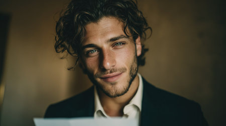 Headshot close up portrait of man confident mature good looking middle age leader, ceo male businessman on blur office background. Handsome senior business man looking at camera. High quality photoの素材