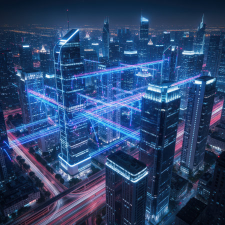 High-speed Internet in the city, Cellular antenna 5G technology, a new generation of cellular networks, AI connection, fiber-optic communication, new-generation antennas, 5G icon. High qualityの素材