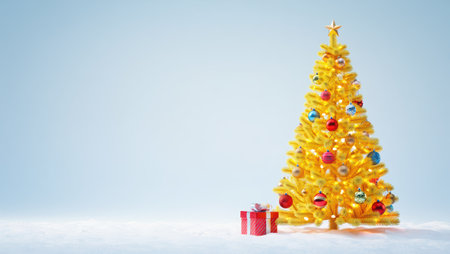 Christmas Tree 2026 Happy New Year 26, Merry Christmas style, Peaceful Snowy Christmas Evening, Gifts. Home of Celebrating the Holidays. High qualityの素材