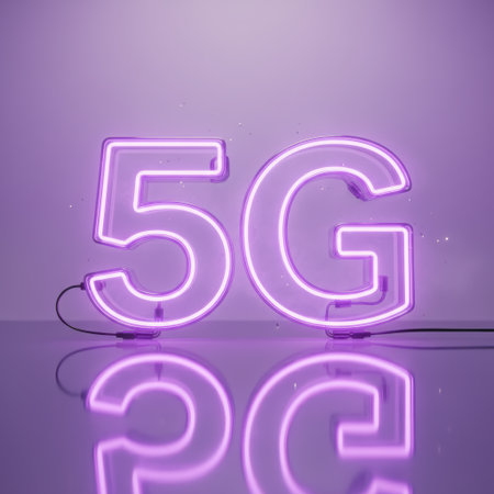 5G technology, a new generation of cellular networks, AI connection via high-speed internet, fiber-optic communication, new-generation antennas, 5G icon. High qualityの素材