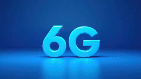 6G technology, a new generation of cellular networks, AI connection via high-speed internet, fiber-optic communication, new-generation antennas, 5G 6G icon. High qualityの素材