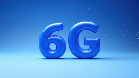 6G technology, a new generation of cellular networks, AI connection via high-speed internet, fiber-optic communication, new-generation antennas, 5G 6G icon. High qualityの素材