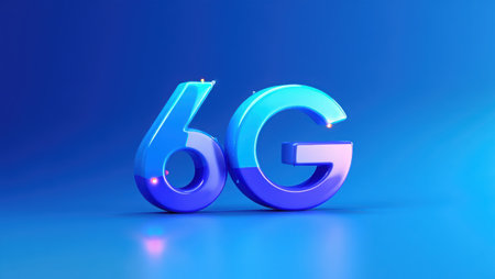 6G technology, a new generation of cellular networks, AI connection via high-speed internet, fiber-optic communication, new-generation antennas, 5G 6G icon. High qualityの素材