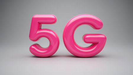 5G technology, a new generation of cellular networks, AI connection via high-speed internet, fiber-optic communication, new-generation antennas, 5G icon. High qualityの素材