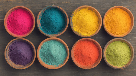 Traditional and religious Holi Festival, Color battle at the holi festival, colorful background, Multicolored paint, beautiful colored powder. High qualityの素材