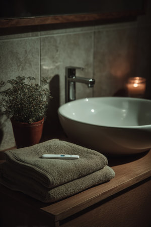 Pregnancy test. Announcing baby. Gender reveal. New addition to the family, conception test, good news for expectant parents, young family. High qualityの素材