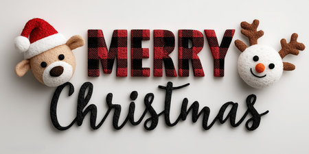 Merry Christmas, snowman and deer on greeting card, happy new year, beautiful new year card 2026 Happy New Year 26, Merry Christmas style High qualityの素材