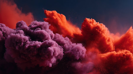 Traditional and religious Holi Festival, Color battle at the holi festival, colorful background, Multicolored paint, beautiful colored powder, juicy explosion of paint. High qualityの素材