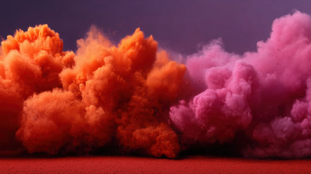 Traditional and religious Holi Festival, Color battle at the holi festival, colorful background, Multicolored paint, beautiful colored powder, juicy explosion of paint. High qualityの素材