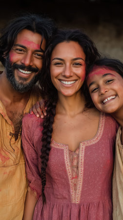 Traditional and religious Holi Festival, Color battle at the holi festival, colorful background, People celebrate fertility of spring and enjoy the colorful festival. High qualityの素材