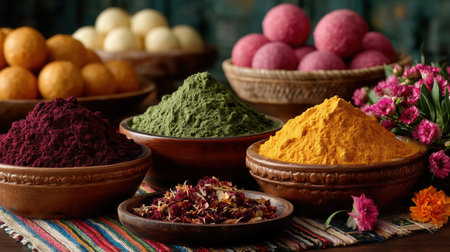 Traditional and religious Holi Festival, Color battle at the holi festival, colorful background, People celebrate fertility of spring and enjoy the colorful festival. High qualityの素材