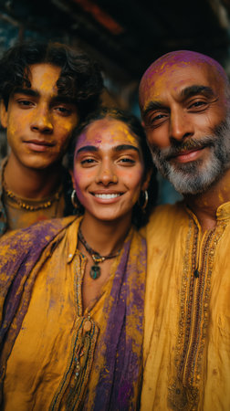 Traditional and religious Holi Festival, Color battle at the holi festival, colorful background, People celebrate fertility of spring and enjoy the colorful festival. High qualityの素材