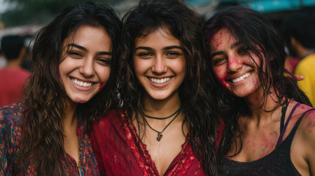 Traditional and religious Holi Festival, Color battle at the holi festival, colorful background, People celebrate fertility of spring and enjoy the colorful festival. High qualityの素材