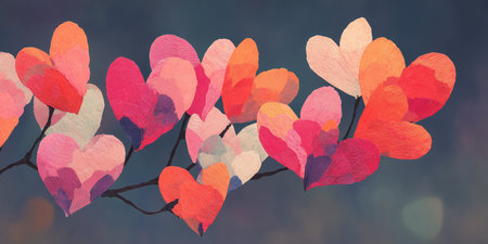 Valentine's Day, a holiday for lovers, a romantic date, a red heart, February 14 Hearts in the Air, holiday wallpaper. High qualityの素材