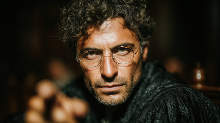 Angry judge yelling and pointing, justice and punishment, prosecution in court, humane court, European Court. High qualityの素材