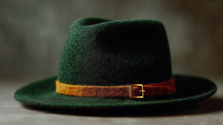 Beautiful green Leprechaun hat St. Patrick's Day, green holiday, quatrefoil, Irish annual holiday, color green. Irish tradition and celebration concept. High qualityの素材
