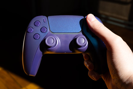 A gamepad for consoles on a white background. High quality