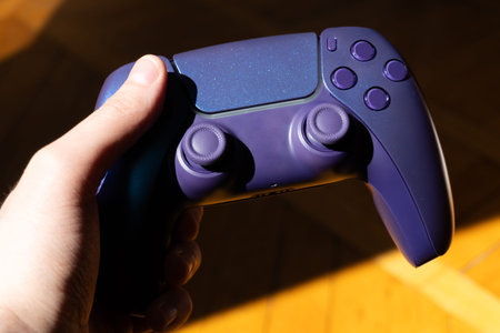 A gamepad for consoles on a white background. High quality