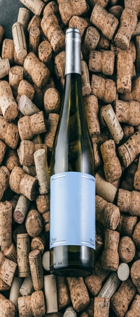 Background of Various Used Wine Corks close upの写真素材