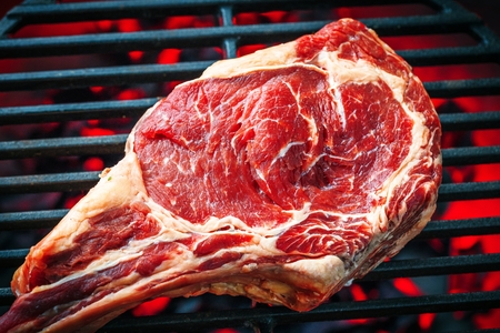 Barbecue Tomahawk Steakの写真素材