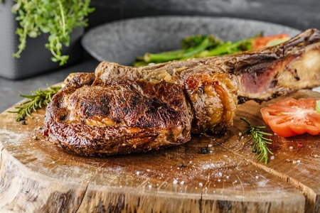 Barbecue Tomahawk Steakの写真素材