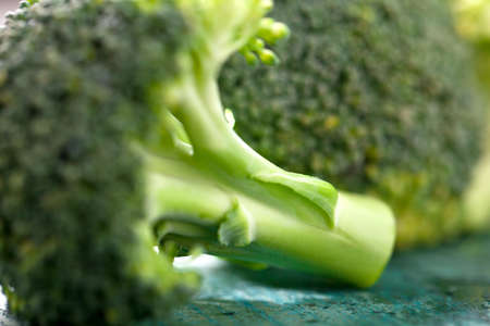 Healthy Green Organic Raw Broccoli Florets Ready for Cooking
