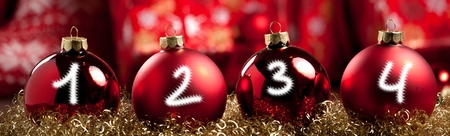 red christmas decoration gifts and christmas tree deco.の写真素材