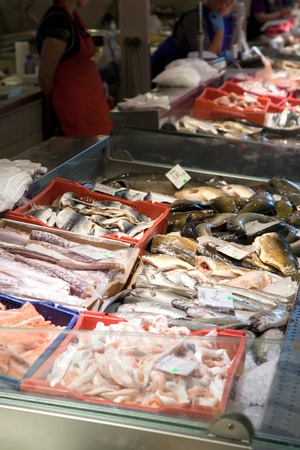 Fish market, fresh fish in street market, fresh fish, social issue, fish market street market.の写真素材