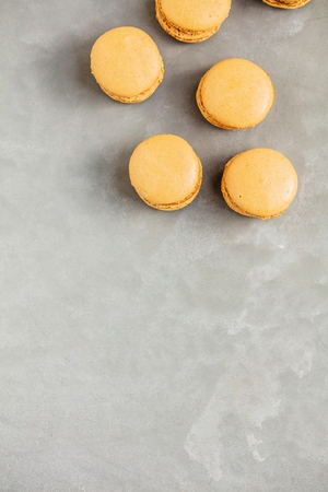 French macaroon cake. Macaroons on white backgroundの写真素材