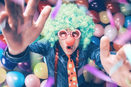 Crazy Young Party Man - Photo Booth Photoの写真素材