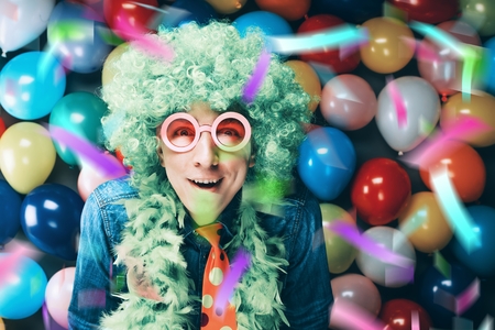 Crazy Young Party Man - Photo Booth Photoの写真素材
