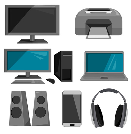 Gadgets icon setのイラスト素材