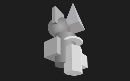Geometric composotionのイラスト素材