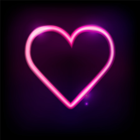 fashion neon sign. Neon sign, bright signboard, light banner. Vector iconsのイラスト素材