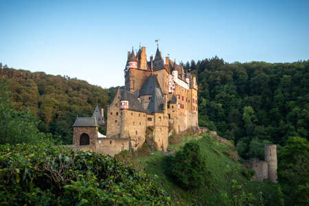 Burg Eltz on a warm spring evening in Germany.のeditorial素材