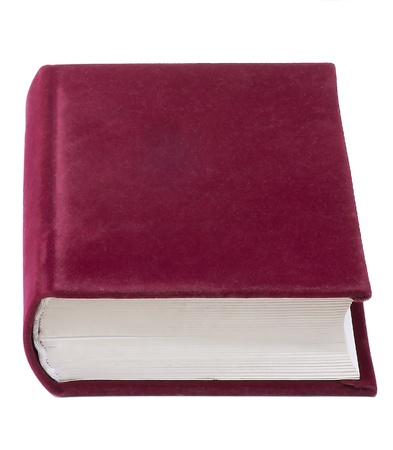 Closed blank red book Isolated on white background  Vertical の写真素材
