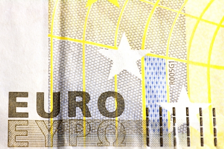 Fragment of euros banknotes. Abstract background. Close up.の写真素材
