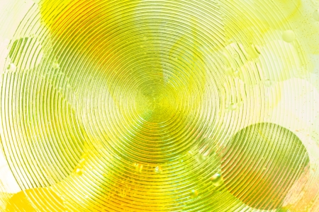 Abstract background. Composition, liquid, circles and bubbles on a colorful backgroundの写真素材