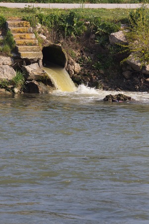 Pollution of Water  Chemical and Biological Contamination  Eco Disaster の写真素材
