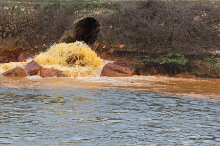 Pollution of Water  Chemical and Biological Contamination  Eco Disaster の写真素材