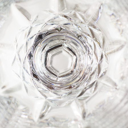 Close Up of Detail of a Crystal Glass. Abstract Background.の写真素材