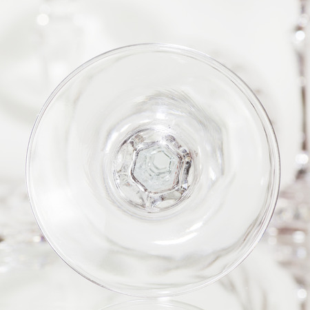 Close Up of Detail of a Crystal Glass. Abstract Background.の写真素材