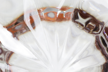Close Up of Detail of a Crystal Glass. Abstract Background.の写真素材