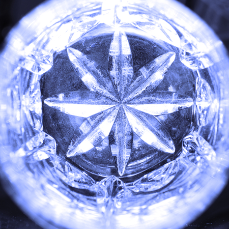 Close Up of Detail of a Crystal Glass. Abstract Background.